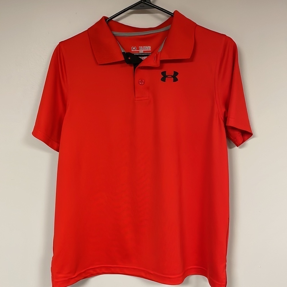 UNDER ARMOUR Red heat gear loose polo, YXL